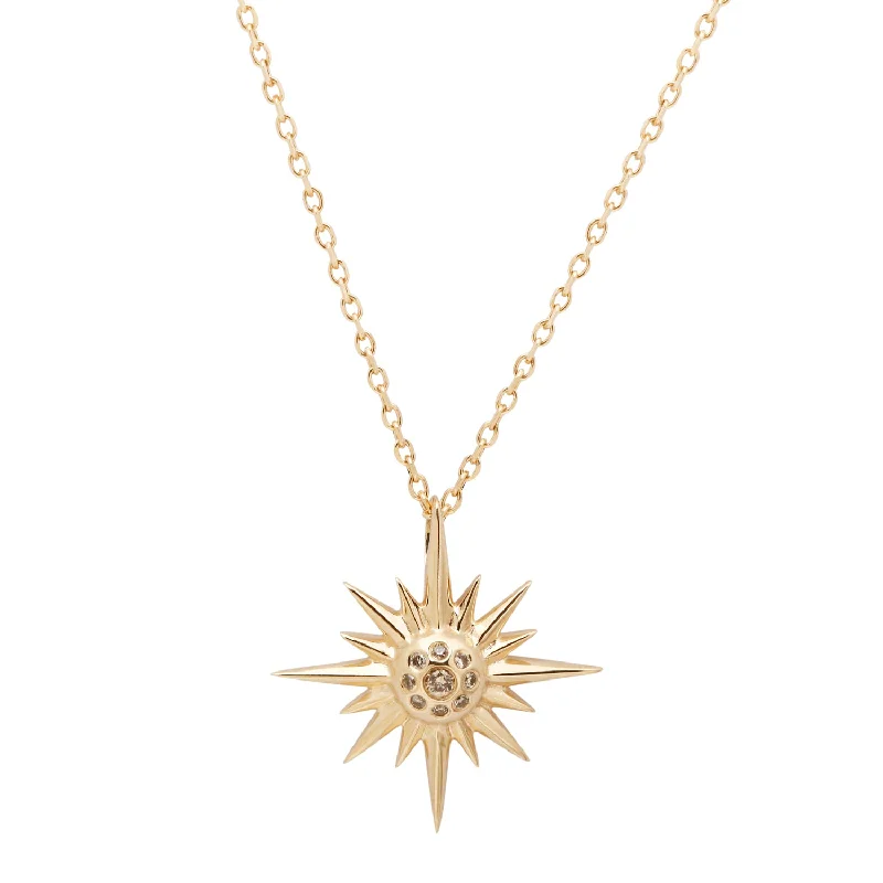 Personalized Engraved Jewelry For Meaningful Gifts Supernova Star & Diamonds Necklace Personalized Engraved Jewelry For Meaningful Gifts Supernova Star & Diamonds Necklace