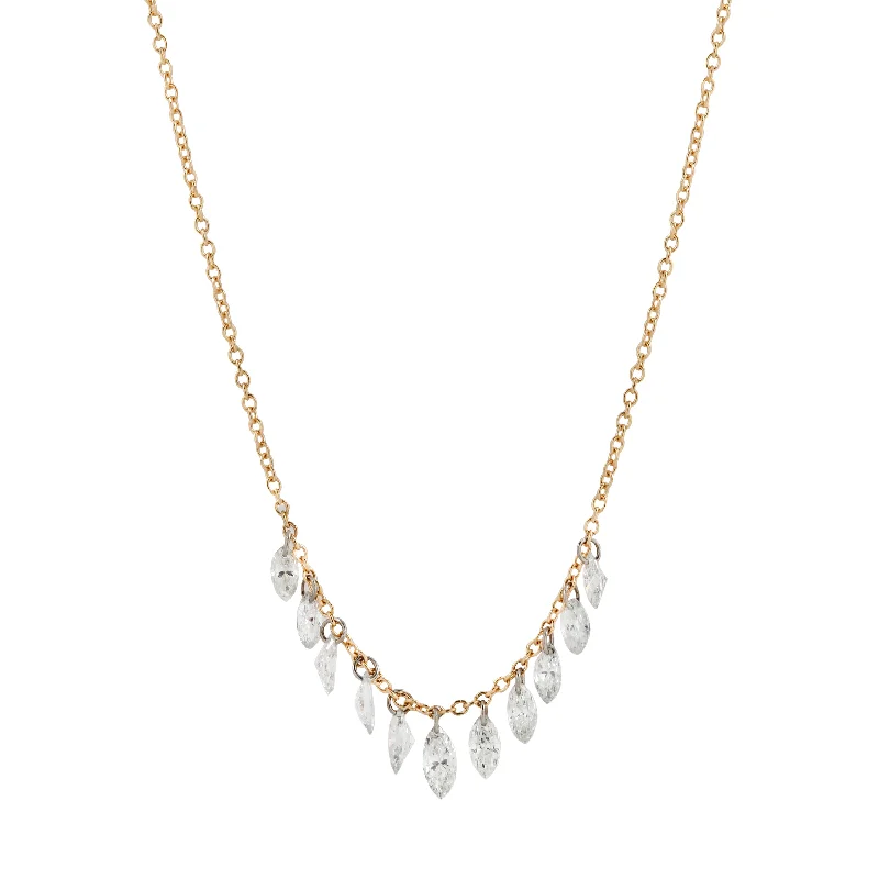 Special Sale On Handcrafted Jewelry – Shop Today Marquise Eleven Diamond Necklace