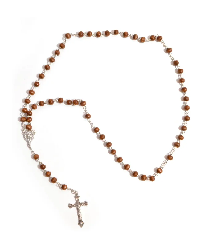 Discounted Jewelry For A Glamorous Look Vintage Rosary Wood Bead