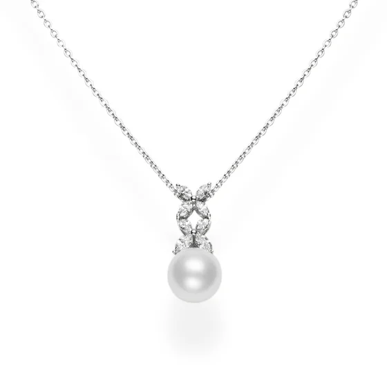 Premium Jewelry Now Available At Special Discounts White South Sea Cultured Pearl and Diamond Pendant in 18K White Gold Premium Jewelry Now Available At Special Discounts White South Sea Cultured Pearl and Diamond Pendant in 18K White Gold