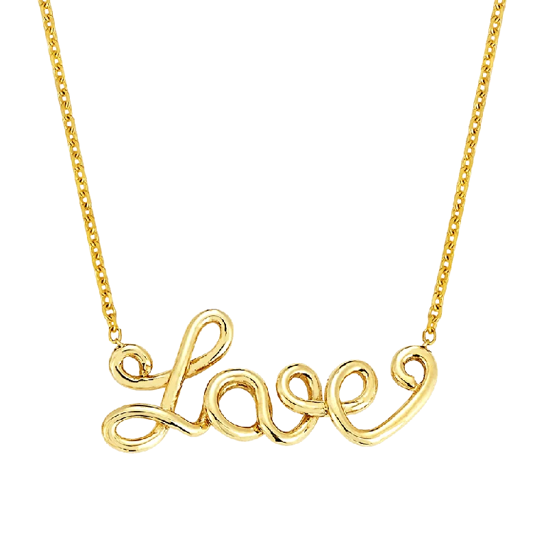 Luxury Handcrafted Jewelry For Elegant Looks Wire Word Necklace