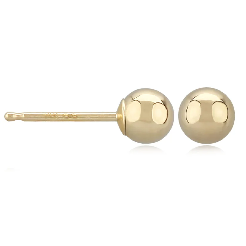 Personalized Jewelry At Special Discount Rates 14k Gold 5mm Ball Stud Earrings