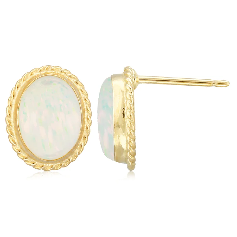 Shop Stylish Jewelry Now And Save Big 14k Gold Opal Stud Earrings
