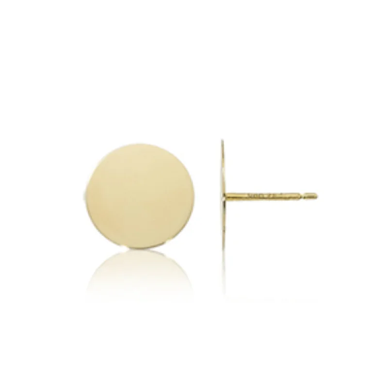 Elegant Jewelry, Affordable Luxury – Shop Now 14k Gold Round Disk Stud Earrings