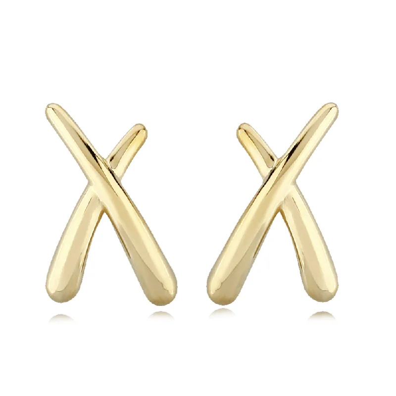 Jewelry Sale Bonanza – Grab Your Sparkle Now 14k Gold 'X' Stud Earrings