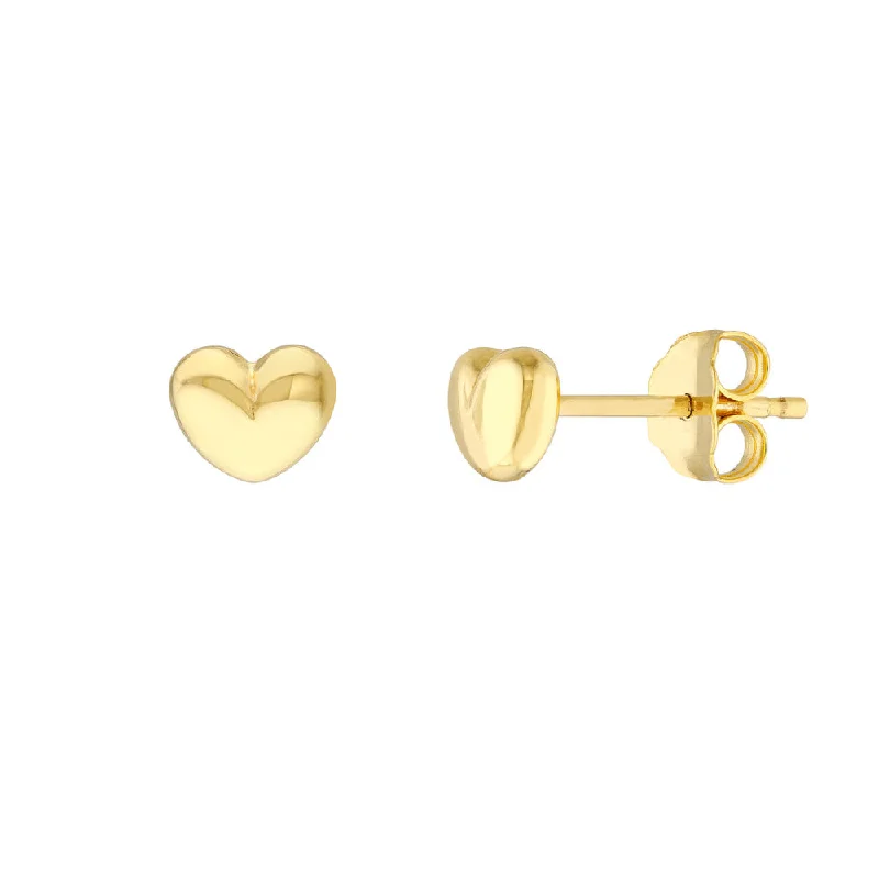 Fashion-Forward Jewelry At Incredible Prices 14k Puffy Heart Stud Earrings