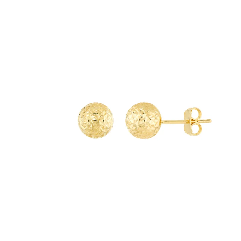 Classic And Modern Jewelry Styles On Sale 14k Textured Ball Stud Earrings