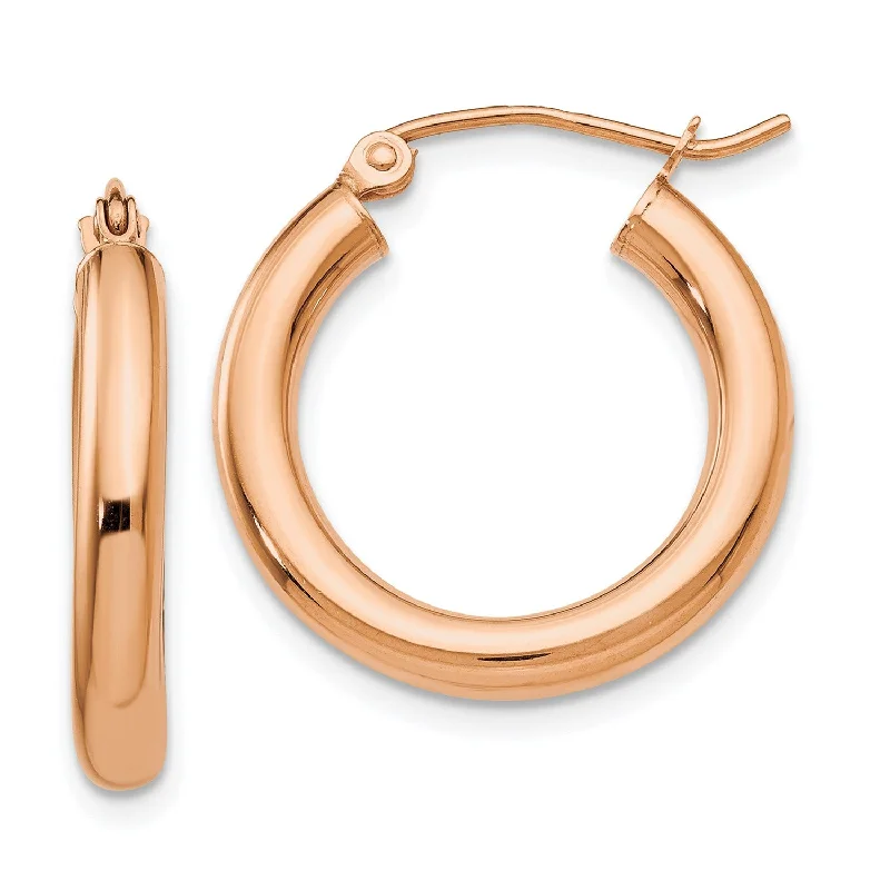 Premium Diamond Jewelry At Once-In-A-Lifetime Discounts 14KT Rose Gold 20X3MM Hoop Earrings Premium Diamond Jewelry At Once-In-A-Lifetime Discounts 14KT Rose Gold 20X3MM Hoop Earrings