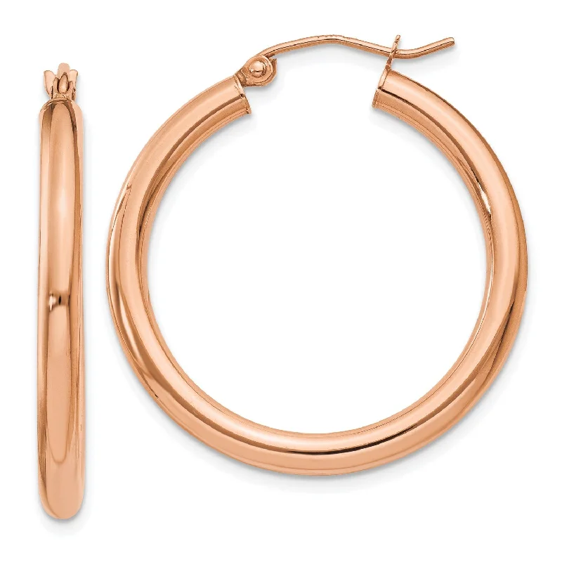 Huge Savings On Premium Jewelry Styles 14KT Rose Gold 30X3MM Hoop Earrings