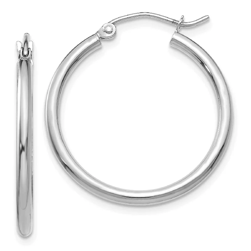 Unmissable Jewelry Clearance – Final Reductions 14KT White Gold 25X2MM Hoop Earrings Unmissable Jewelry Clearance – Final Reductions 14KT White Gold 25X2MM Hoop Earrings