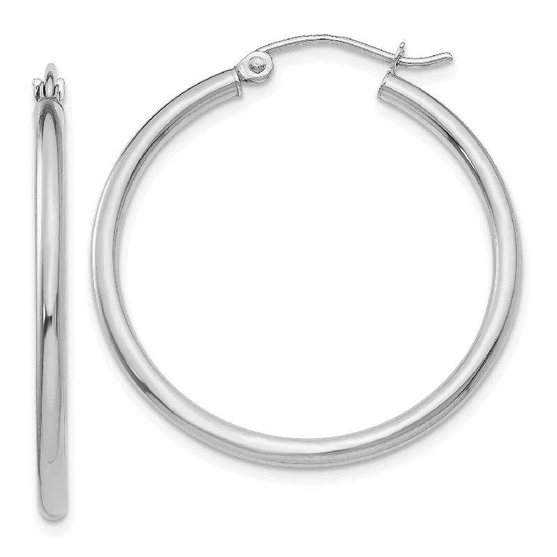 Shop Signature Jewelry Styles At Exclusive Prices 14KT White Gold 30X2MM Hoop Earrings Shop Signature Jewelry Styles At Exclusive Prices 14KT White Gold 30X2MM Hoop Earrings