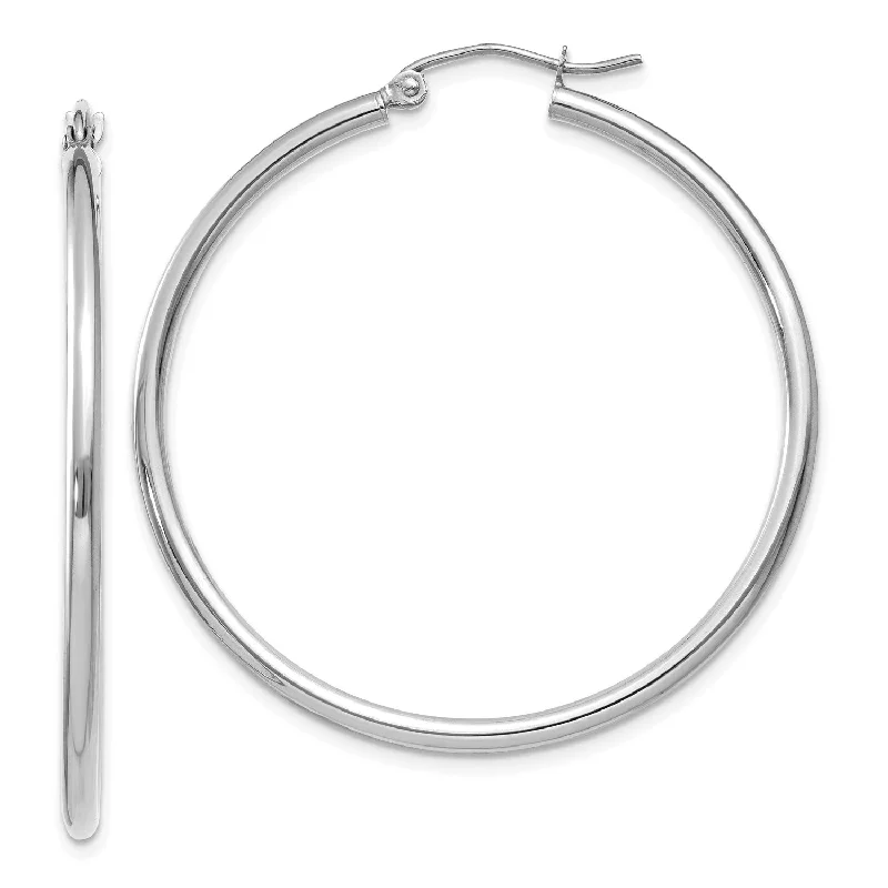 High-End Sparkle, Low-End Prices – Jewelry Sale Live 14KT White Gold 40X2MM Hoop Earrings High-End Sparkle, Low-End Prices – Jewelry Sale Live 14KT White Gold 40X2MM Hoop Earrings
