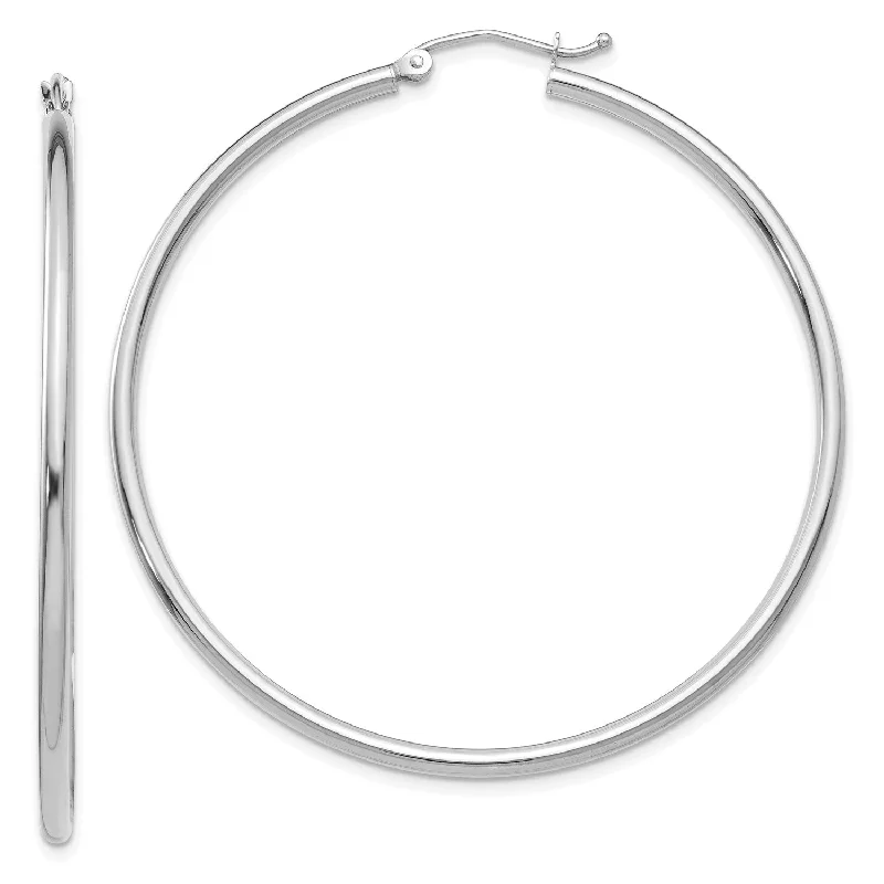 Don't Miss Out On Jaw-Dropping Jewelry Discounts 14KT White Gold 50X2MM Hoop Earrings Don't Miss Out On Jaw-Dropping Jewelry Discounts 14KT White Gold 50X2MM Hoop Earrings