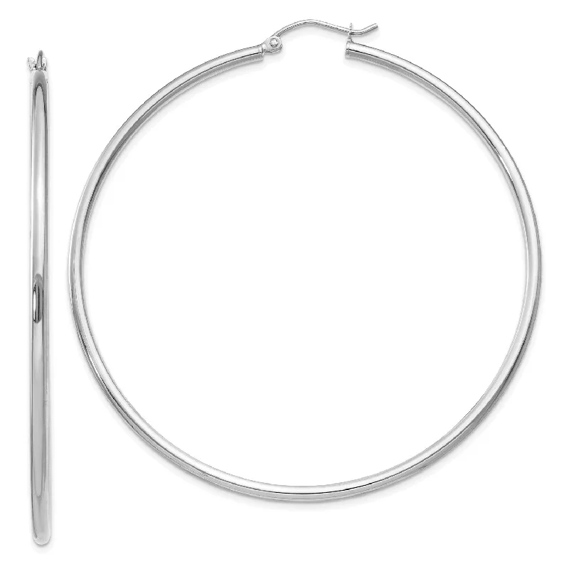 Jewelry Deals That Sparkle – Shop Today 14KT White Gold 60X2MM Hoop Earrings