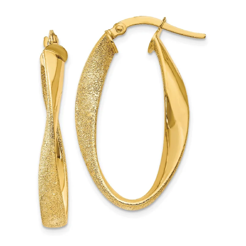 Personalized Jewelry Sale – Unique Pieces At Great Prices 14KT Yellow Gold 10X4MM Twist Hoop Earrings