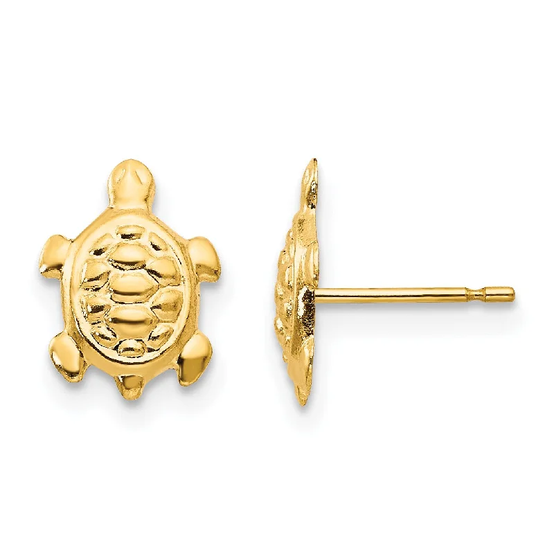 Clearance Sale On High-End Jewelry Collections 14KT Yellow Gold 12X8MM Turtle Earrings Clearance Sale On High-End Jewelry Collections 14KT Yellow Gold 12X8MM Turtle Earrings