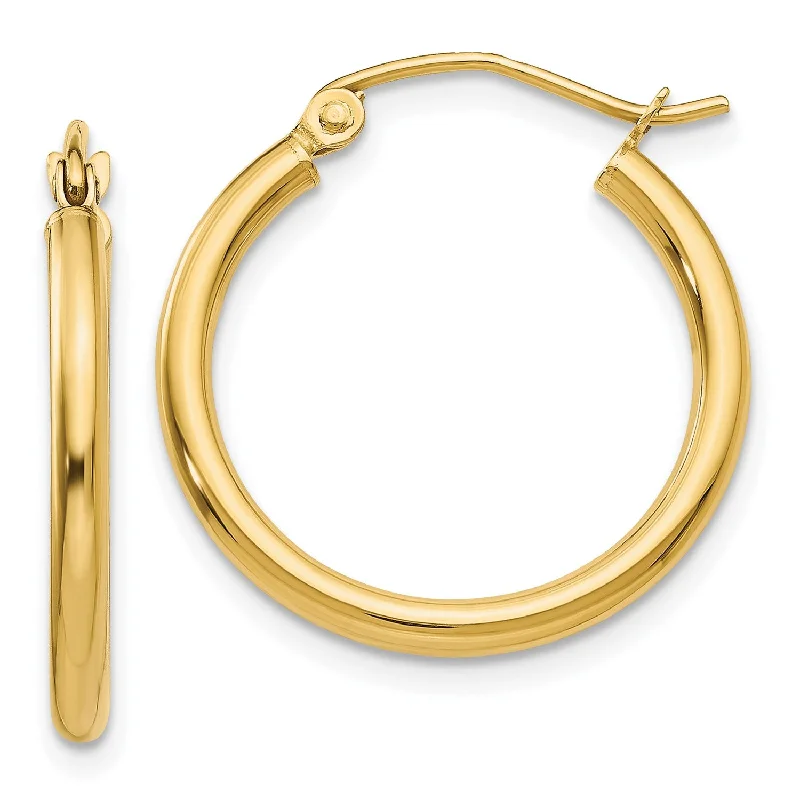 Breathtaking Jewelry, Breathtaking Prices 14KT Yellow Gold 20X2MM Hoop Earrings