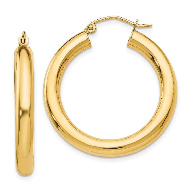 Grab Your Favorite Jewelry At The Lowest Prices 14KT Yellow Gold 30X4MM Hoop Earrings Grab Your Favorite Jewelry At The Lowest Prices 14KT Yellow Gold 30X4MM Hoop Earrings
