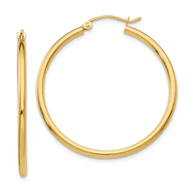 Get Ready To Sparkle – Special Jewelry Discounts 14KT Yellow Gold 35X2MM Hoop Earrings Get Ready To Sparkle – Special Jewelry Discounts 14KT Yellow Gold 35X2MM Hoop Earrings