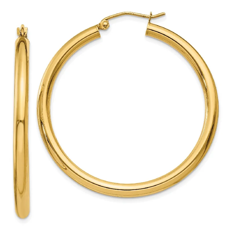Grab Your Favorite Jewelry At The Lowest Prices 14KT Yellow Gold 40X3MM Hoop Earrings Grab Your Favorite Jewelry At The Lowest Prices 14KT Yellow Gold 40X3MM Hoop Earrings