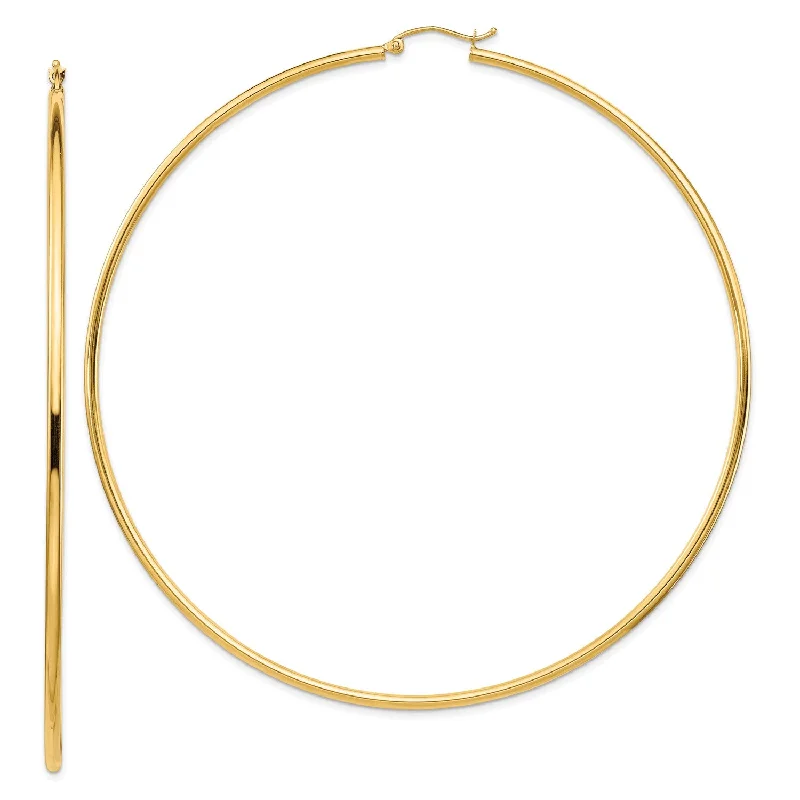Jewelry Sale Bonanza – Grab Your Sparkle Now 14KT Yellow Gold 90X2MM Hoop Earrings Jewelry Sale Bonanza – Grab Your Sparkle Now 14KT Yellow Gold 90X2MM Hoop Earrings