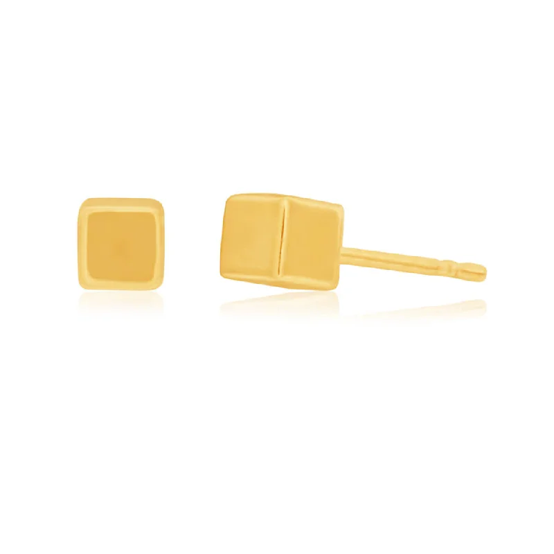 Sparkle More For Less – Jewelry Sale Happening Now 9ct Yellow Gold 3D Cube 3mm Studs Sparkle More For Less – Jewelry Sale Happening Now 9ct Yellow Gold 3D Cube 3mm Studs