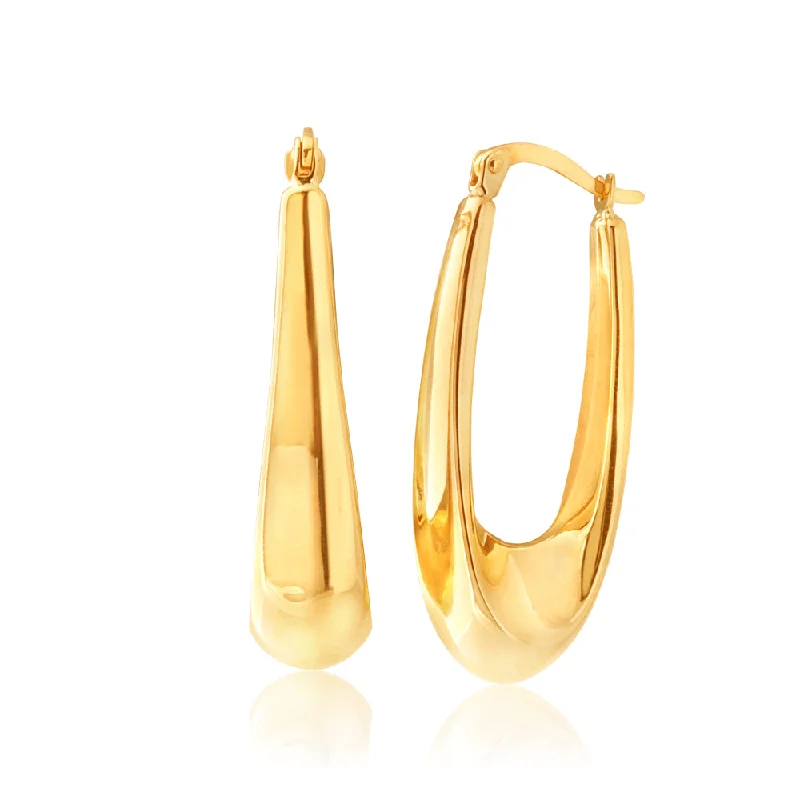 Holiday Jewelry Sale – Perfect Gifts At Great Prices 9ct Yellow Gold Fancy Hoop Earrings