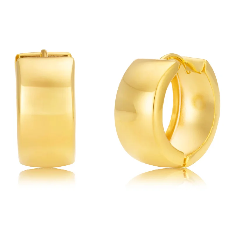 Elevate Your Outfit With Discounted Statement Jewelry 9ct Yellow Gold Filled Polished Huggies Earrings Elevate Your Outfit With Discounted Statement Jewelry 9ct Yellow Gold Filled Polished Huggies Earrings