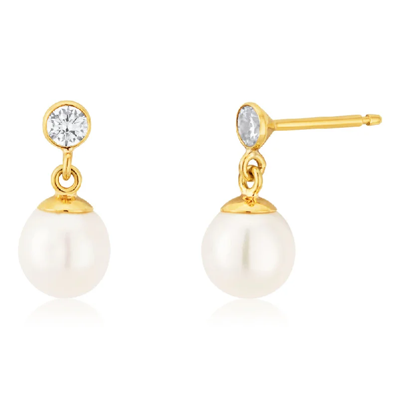 Dazzle In Elegance With Our Biggest Jewelry Sale 9ct Yellow Gold Pearl Drop Earrings Dazzle In Elegance With Our Biggest Jewelry Sale 9ct Yellow Gold Pearl Drop Earrings