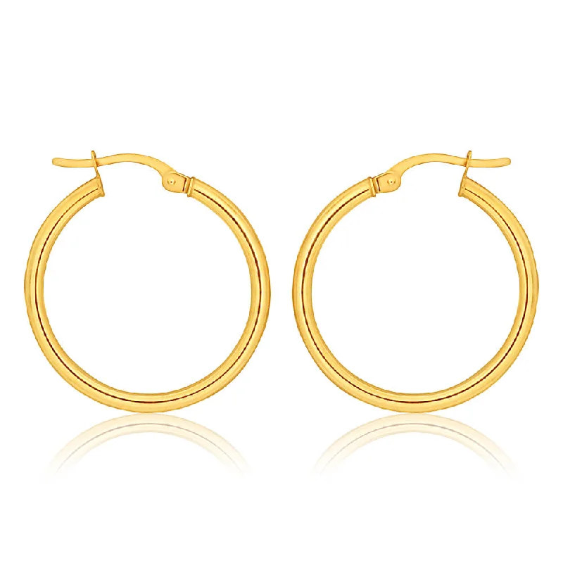 Fashion-Forward Jewelry At Incredible Prices 9ct Yellow Gold Plain Hoop 20mm European made Fashion-Forward Jewelry At Incredible Prices 9ct Yellow Gold Plain Hoop 20mm European made