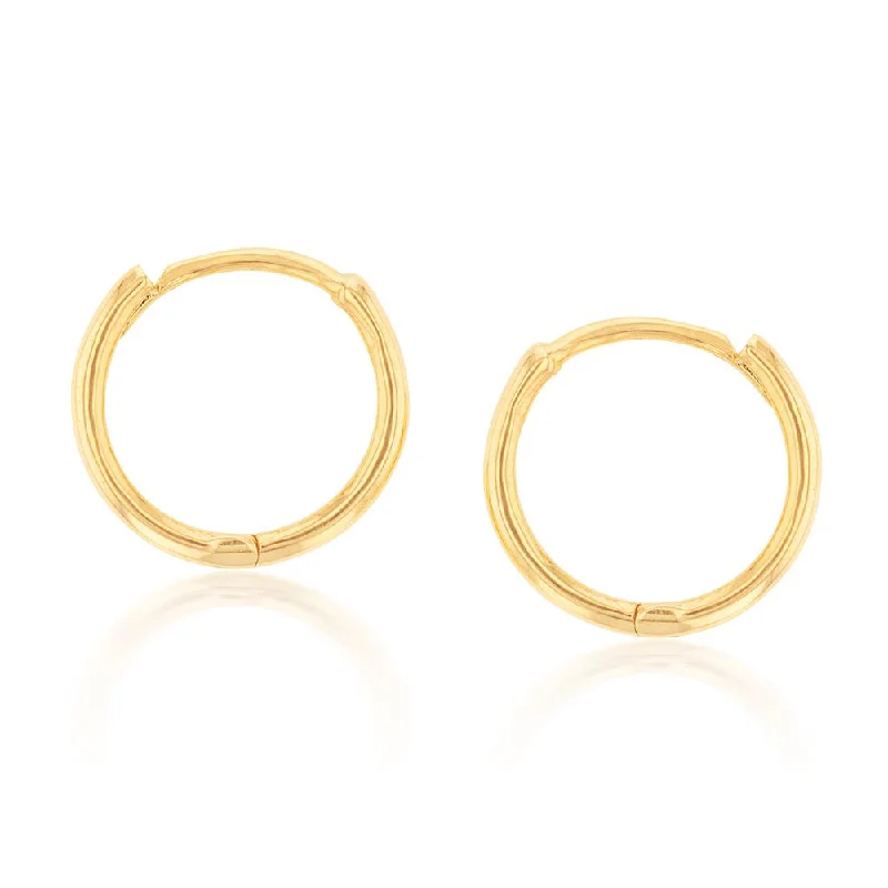 Your Dream Jewelry At Dream Prices 9ct Yellow Gold Plain Round 9mm Sleeper Earrings