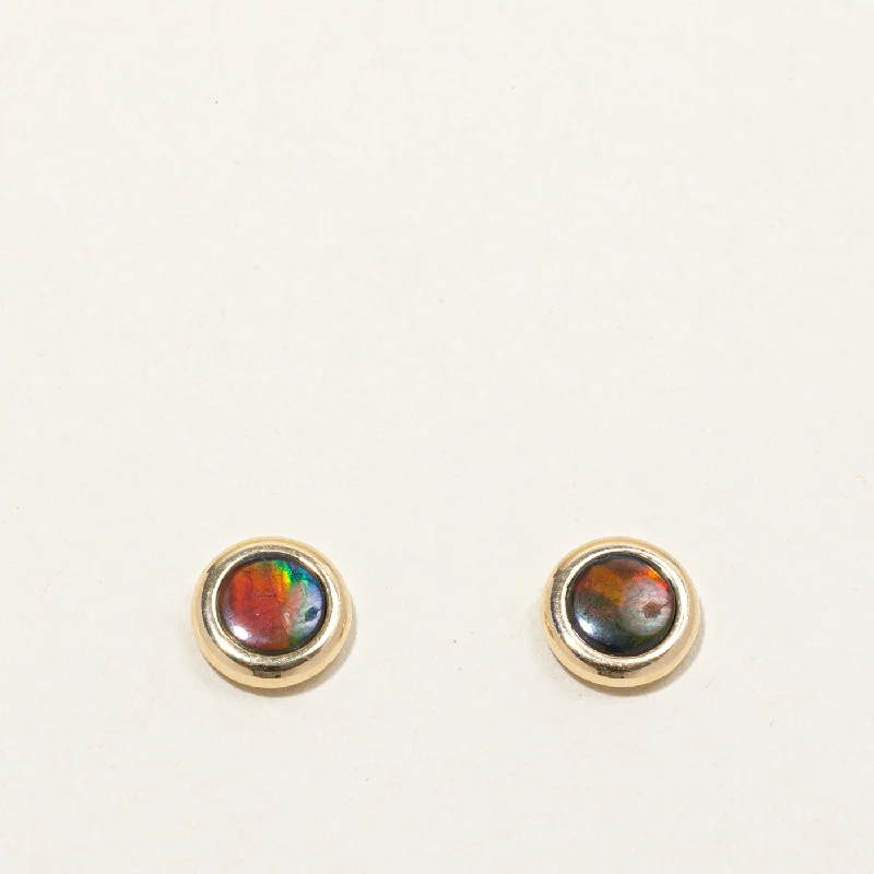 Luxury Meets Affordability – Jewelry Sale Now Live Ammolite Triplet Stud Earrings | 0.16ctw | Luxury Meets Affordability – Jewelry Sale Now Live Ammolite Triplet Stud Earrings | 0.16ctw |