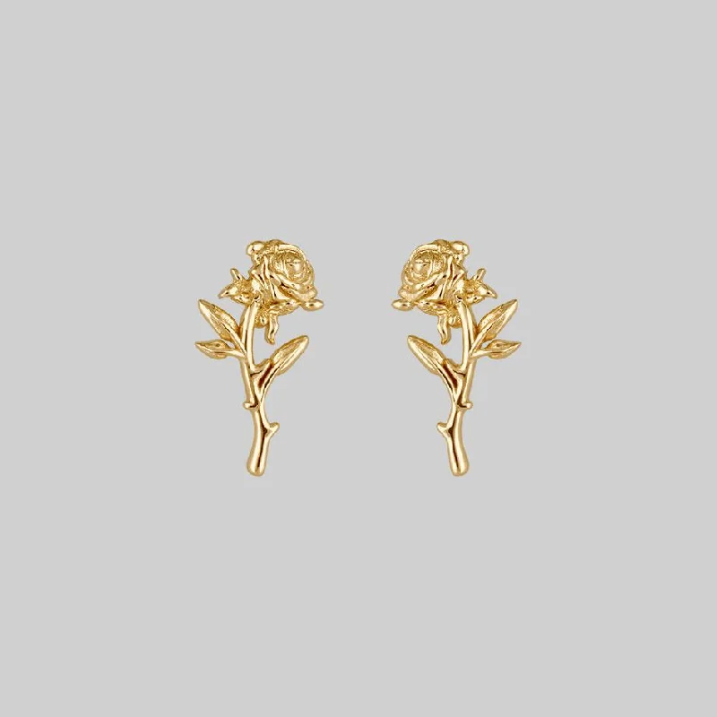 Seasonal Jewelry Clearance – Best Styles At The Lowest Prices AMOR. Rose Stem Stud Earrings - Gold Seasonal Jewelry Clearance – Best Styles At The Lowest Prices AMOR. Rose Stem Stud Earrings - Gold