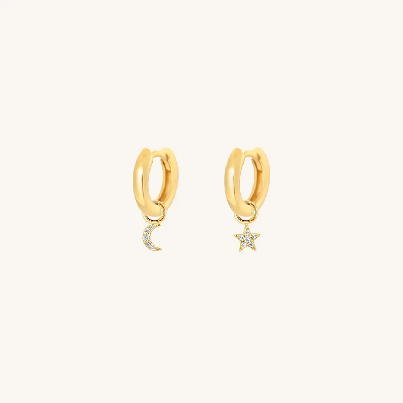 Shine Without Limits – Jewelry Sale Happening Now Astro Star Moon Plain Hoops