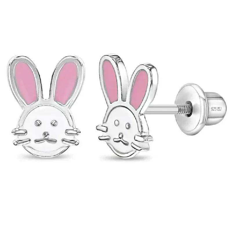 High-Quality Jewelry At A Fraction Of The Cost Children's Sterling Silver & Enamel Bunny Head Stud Earrings High-Quality Jewelry At A Fraction Of The Cost Children's Sterling Silver & Enamel Bunny Head Stud Earrings