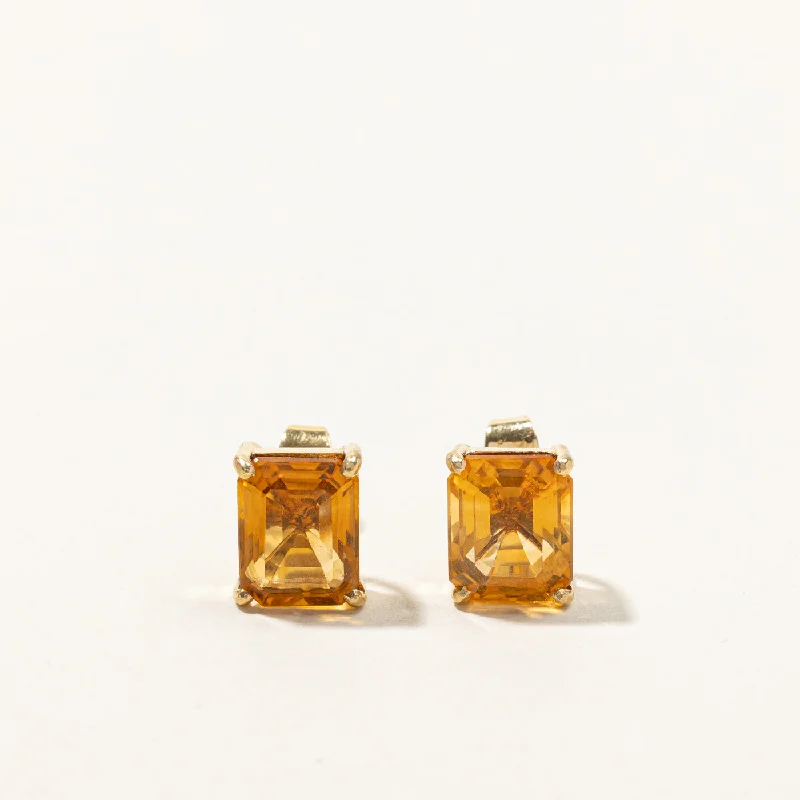 Jewelry Clearance – Final Chance To Save Big Citrine Stud Earrings | 5.20ctw |