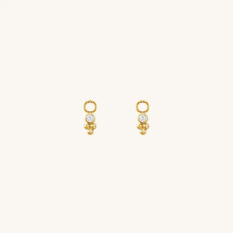 Delicate Crystal Jewelry For Sophisticated Charm Clarity Hoop Charm (Set of 2)