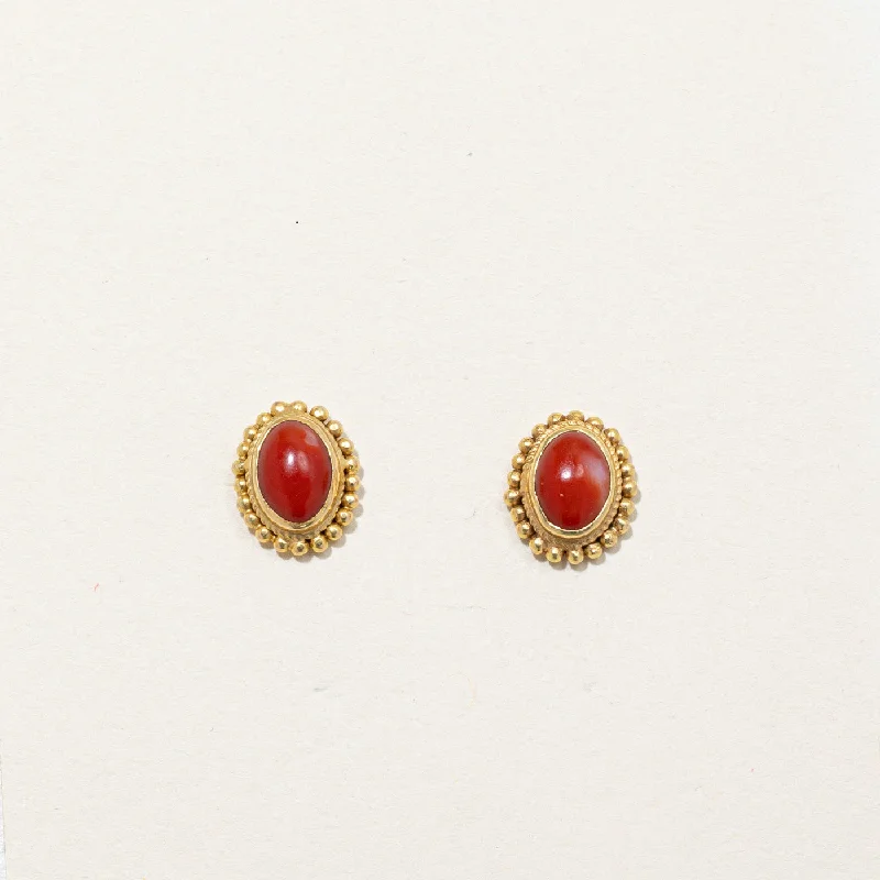 Get Your Favorite Jewelry At The Best Price Coral Stud Earrings | 1.20ctw |