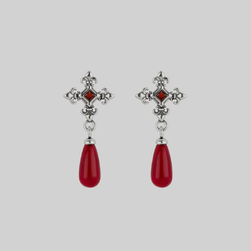 Personalized Jewelry Sale – Unique Pieces At Great Prices CRIMSON. Medieval Garnet Stud Earrings - Silver Personalized Jewelry Sale – Unique Pieces At Great Prices CRIMSON. Medieval Garnet Stud Earrings - Silver
