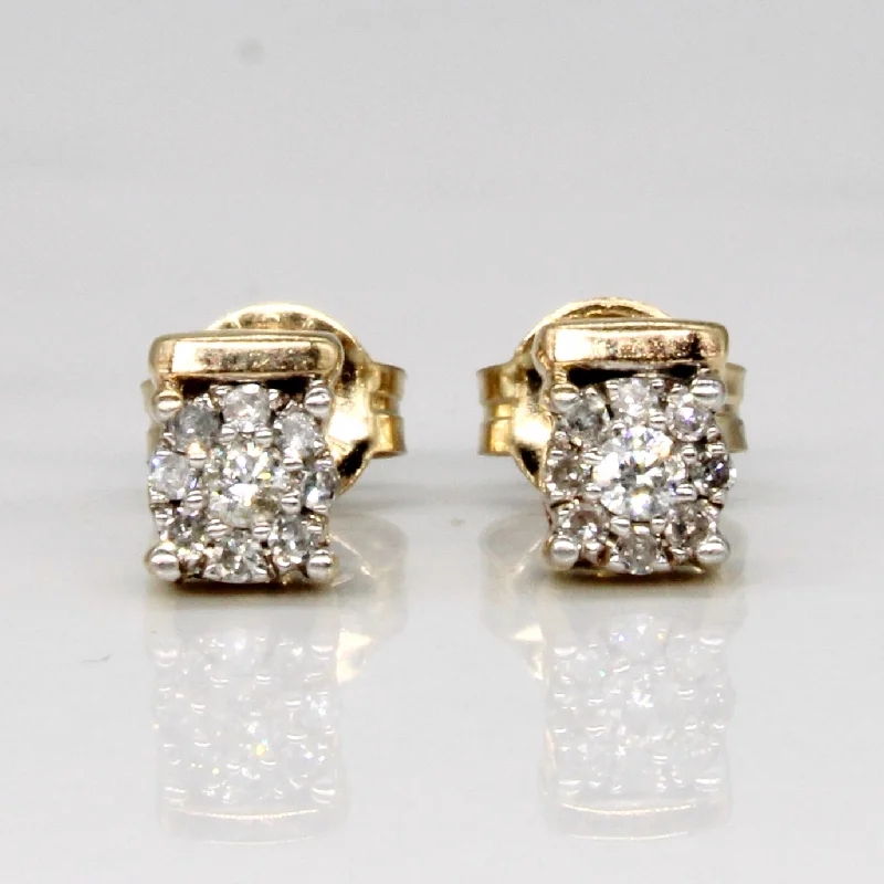 The Perfect Jewelry Piece At The Perfect Discount Cluster Diamond Stud Earrings | 0.12ctw |