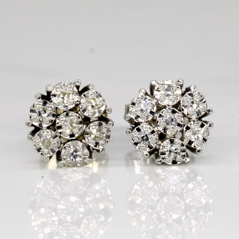 Premium Diamond Jewelry At Once-In-A-Lifetime Discounts Cluster Diamond Stud Earrings | 0.14ctw | Premium Diamond Jewelry At Once-In-A-Lifetime Discounts Cluster Diamond Stud Earrings | 0.14ctw |