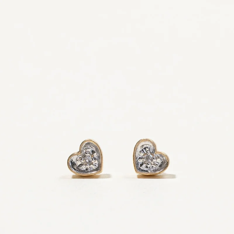 Shop Handcrafted Jewelry At Special Promotional Rates Diamond Heart Stud Earrings | 0.02ctw | Shop Handcrafted Jewelry At Special Promotional Rates Diamond Heart Stud Earrings | 0.02ctw |