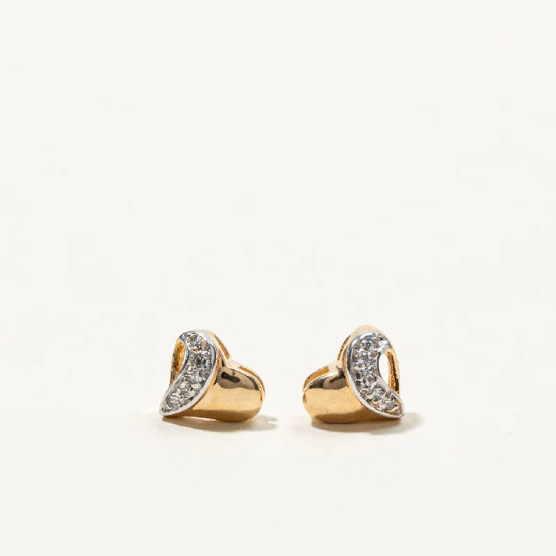 Flash Sale On Elegant Jewelry – Don't Miss Out Diamond Heart Stud Earrings | 0.08ctw | Flash Sale On Elegant Jewelry – Don't Miss Out Diamond Heart Stud Earrings | 0.08ctw |