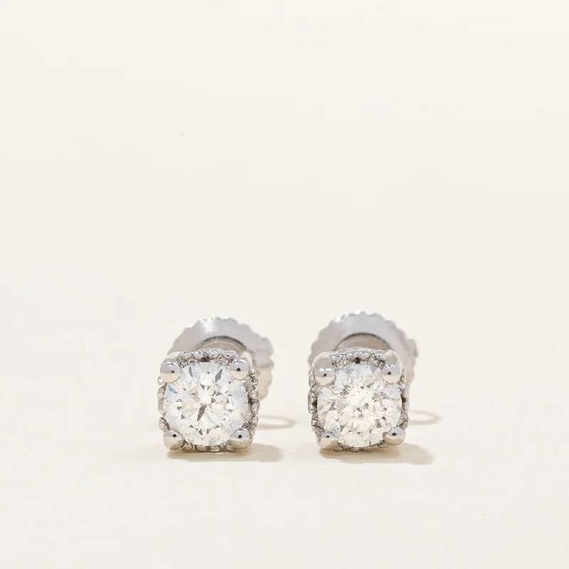 Classic And Modern Jewelry Styles On Sale Diamond Stud Earrings | 0.38ctw SI2-I1 I/J | Classic And Modern Jewelry Styles On Sale Diamond Stud Earrings | 0.38ctw SI2-I1 I/J |