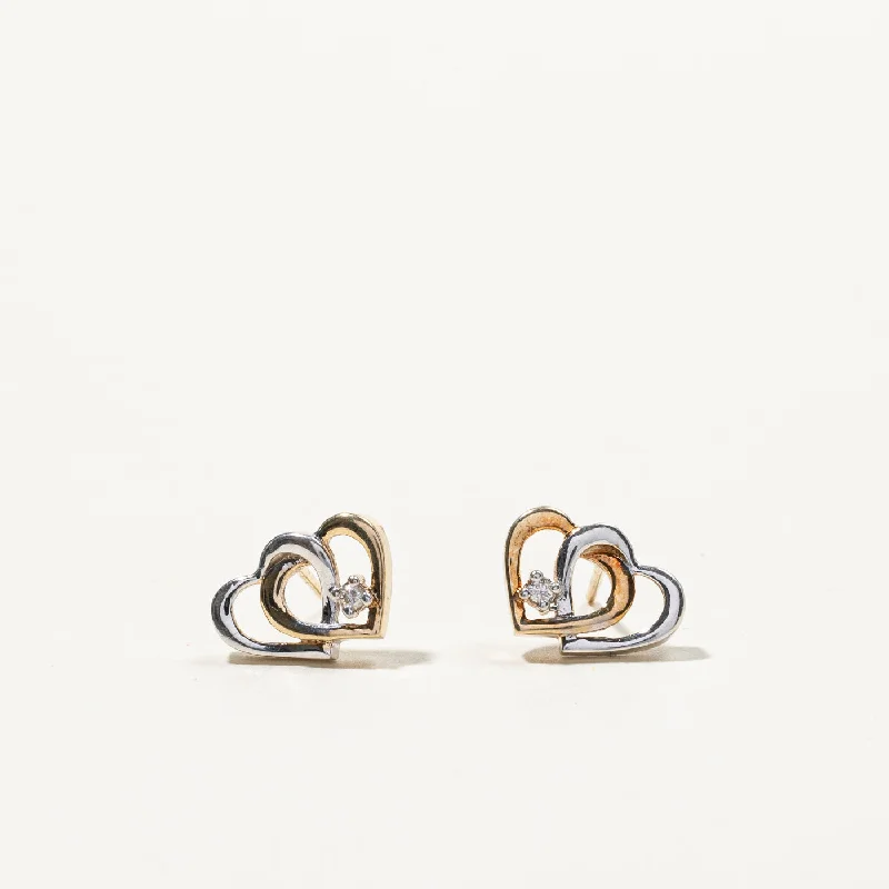 Trending Jewelry Now At Unbeatable Prices Double Heart Diamond Stud Earrings | 0.03ctw | Trending Jewelry Now At Unbeatable Prices Double Heart Diamond Stud Earrings | 0.03ctw |