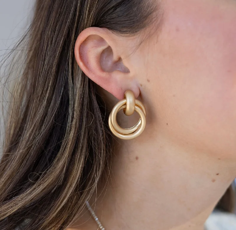 Trending Jewelry Styles Now At Limited-Time Discounts Double Loop Gold Earrings