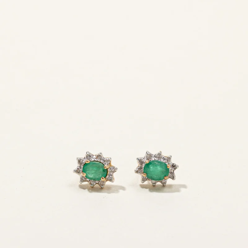 Luxury Jewelry Without The Luxury Price Tag Emerald & Diamond Stud Earrings | 0.60ctw | 0.10ctw | Luxury Jewelry Without The Luxury Price Tag Emerald & Diamond Stud Earrings | 0.60ctw | 0.10ctw |