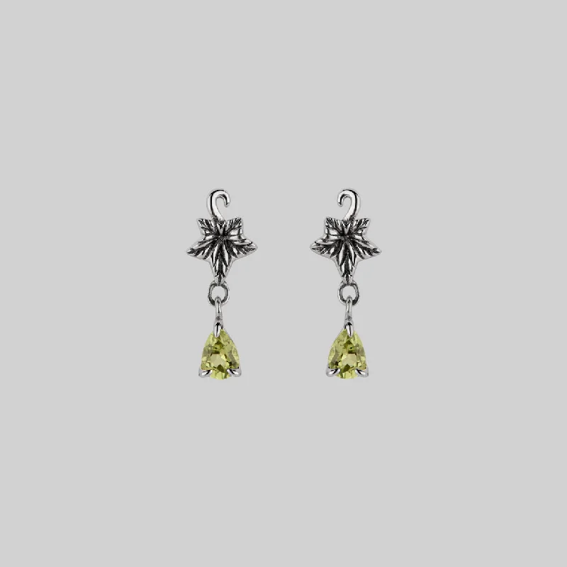 Exclusive Jewelry Bundles At Discounted Rates FERONIA. Ivy Leaf Peridot Stud Earrings - Silver Exclusive Jewelry Bundles At Discounted Rates FERONIA. Ivy Leaf Peridot Stud Earrings - Silver