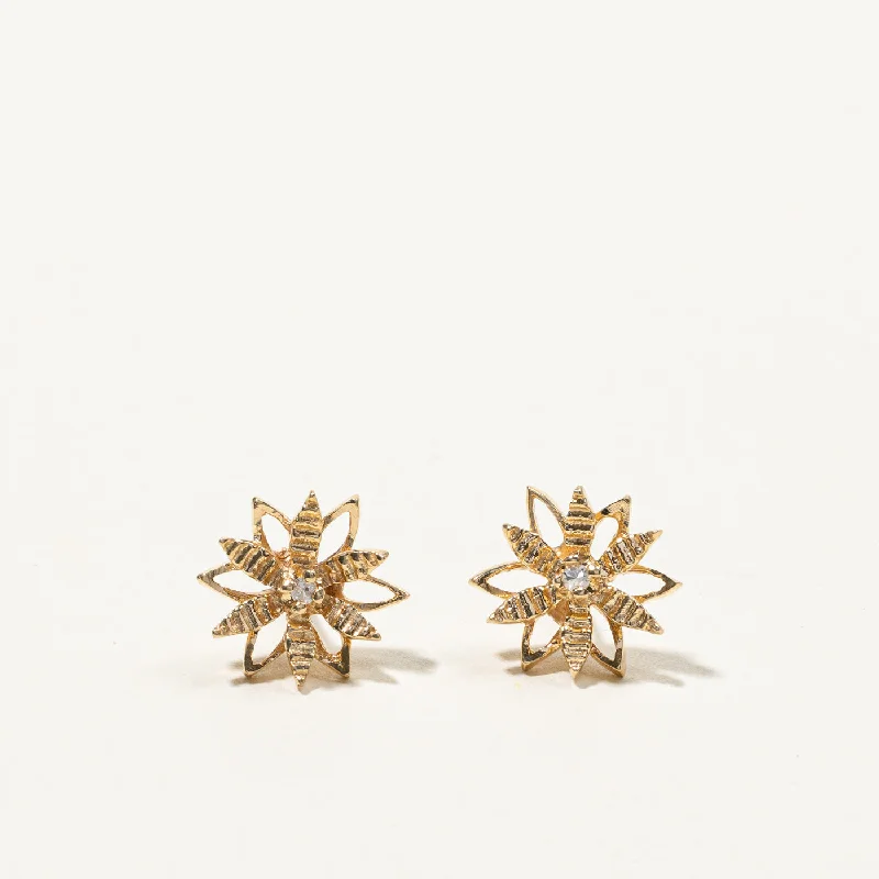 Sparkle For Less – Shop Our Limited-Time Jewelry Deals Flower Design Diamond Stud Earrings | 0.04ctw | Sparkle For Less – Shop Our Limited-Time Jewelry Deals Flower Design Diamond Stud Earrings | 0.04ctw |