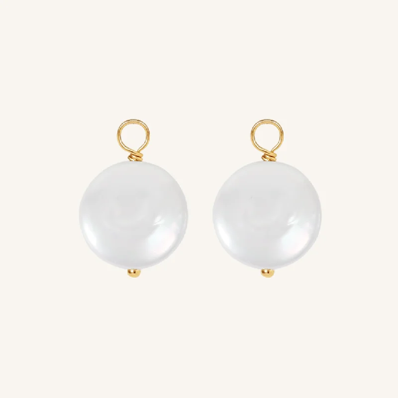 The Perfect Jewelry Piece At The Perfect Discount Lulu Pearl Hoop Charm - Stone of Potential (Set of 2) The Perfect Jewelry Piece At The Perfect Discount Lulu Pearl Hoop Charm - Stone of Potential (Set of 2)